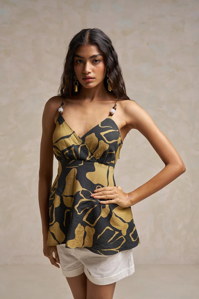 Silva™ - Printed Spaghetti Top