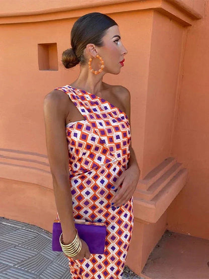 Xyrah™ One-Shoulder Midi Dress