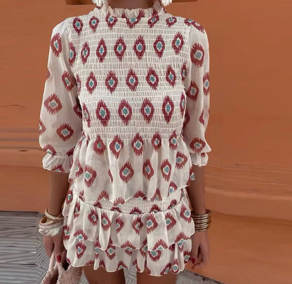 Selene™ Smocked Boho Mini Dress