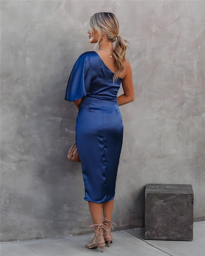 Dhalia™ – Satin One-Shoulder Dress