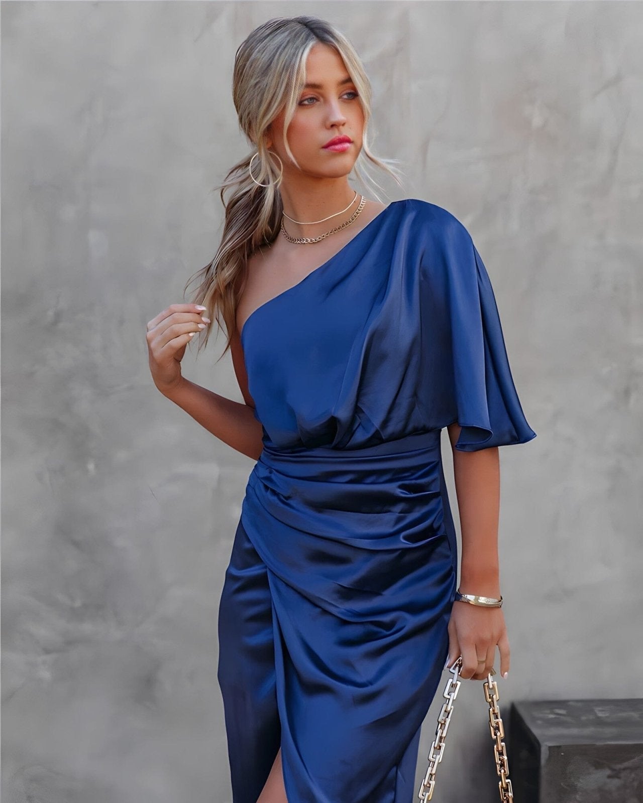 Dhalia™ – Satin One-Shoulder Dress