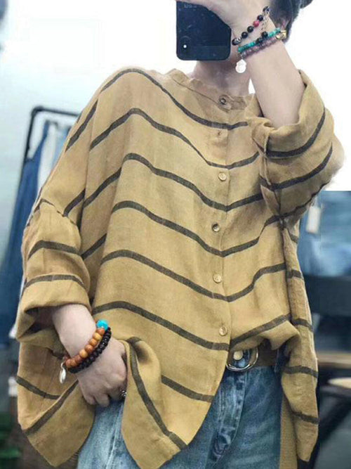 Corinne™ – Oversized Stripe Shirt