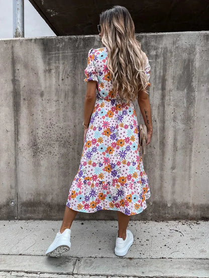 Nia™ – Floral Midi Dress for Women