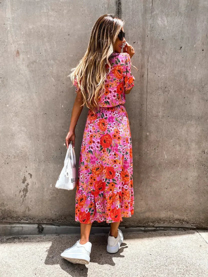 Nia™ – Floral Midi Dress for Women