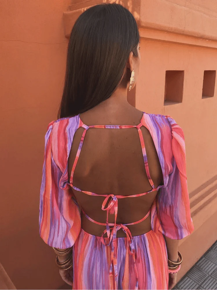 Maricela™ Striped Cut-Out Maxi Dress