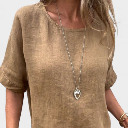Thalina™ Linen Casual Blouse