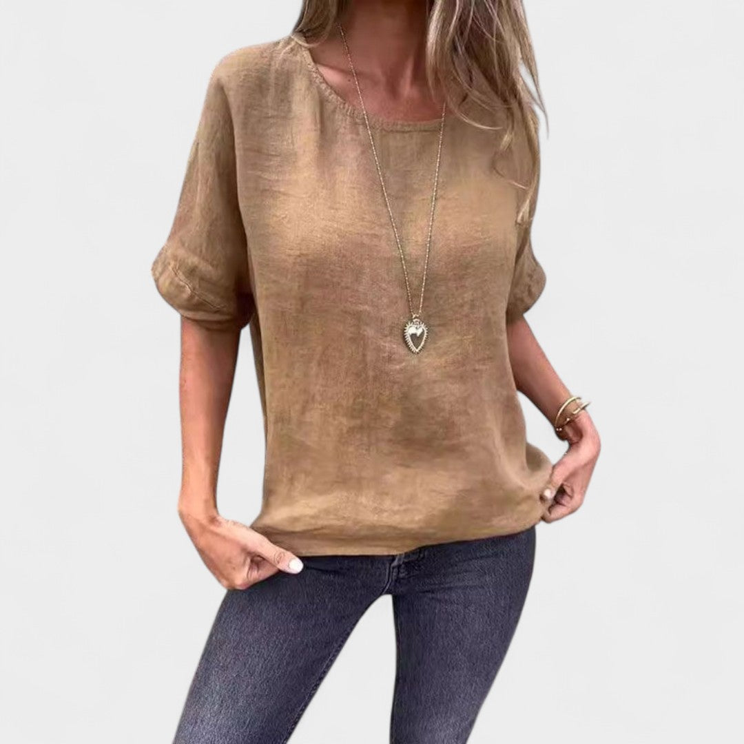 Thalina™ Linen Casual Blouse