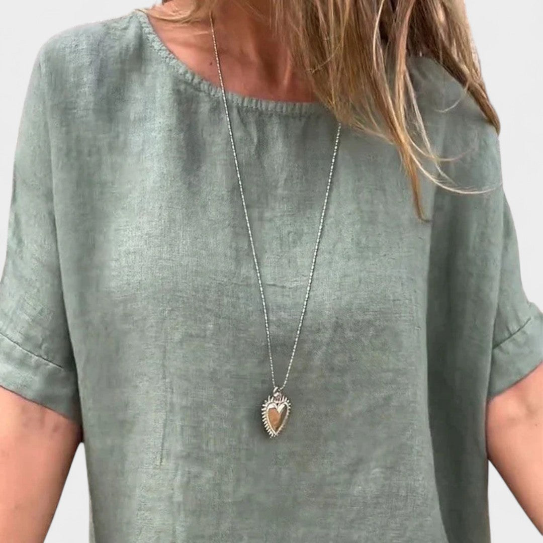 Thalina™ Linen Casual Blouse