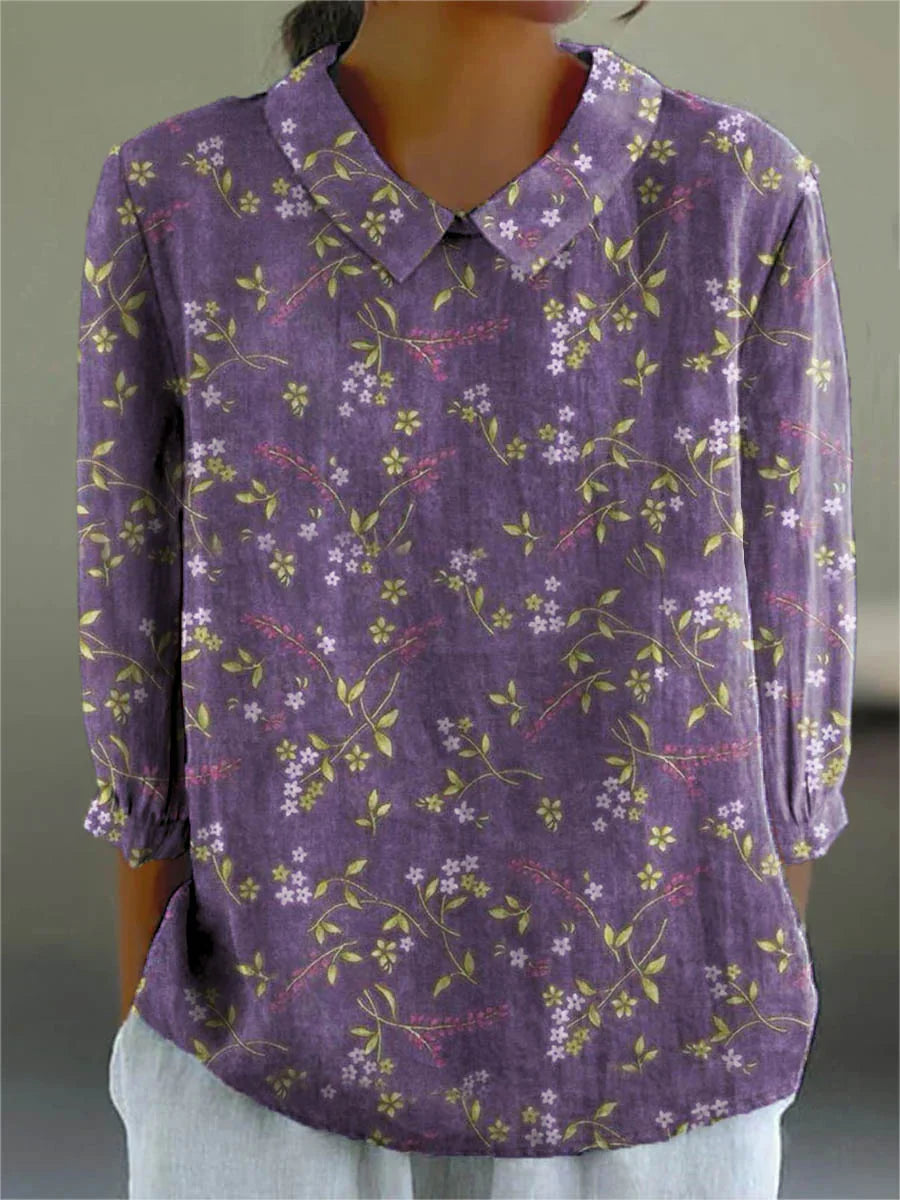 Liliana™ Lavender Floral Blouse