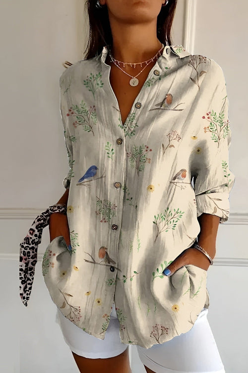 Amira™ Bird Print Blouse