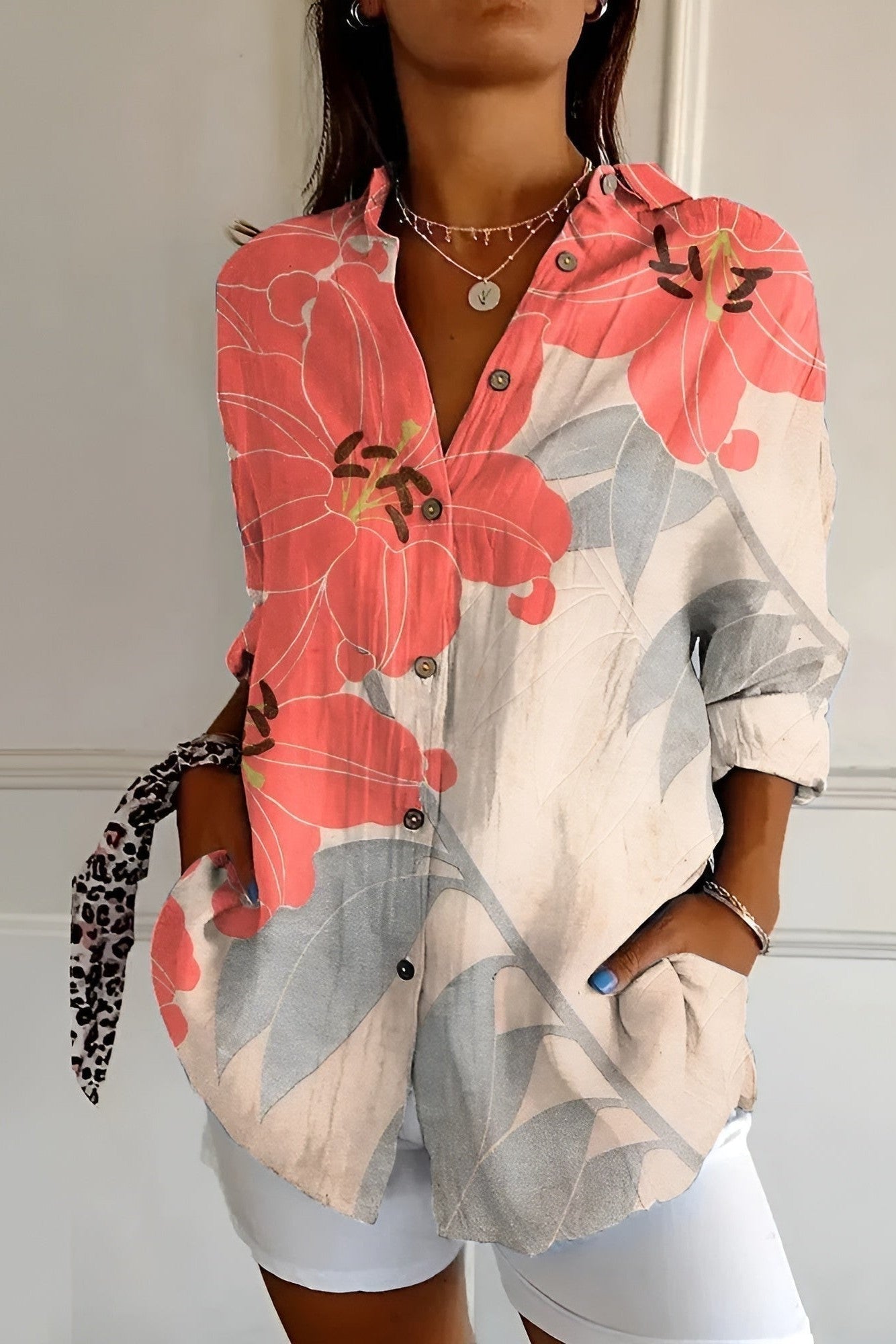 Camille™ Lily Print Blouse