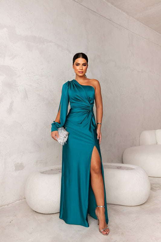 Camira™ - Draped One-Sleeve Maxi Dress