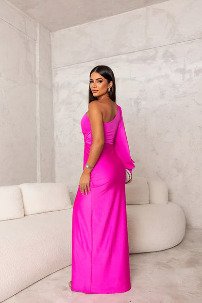 Camira™ - Draped One-Sleeve Maxi Dress