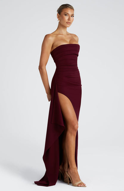 Pearson™ - Strapless Draped Maxi Dress