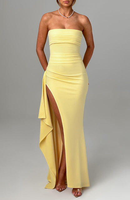 Pearson™ - Strapless Draped Maxi Dress