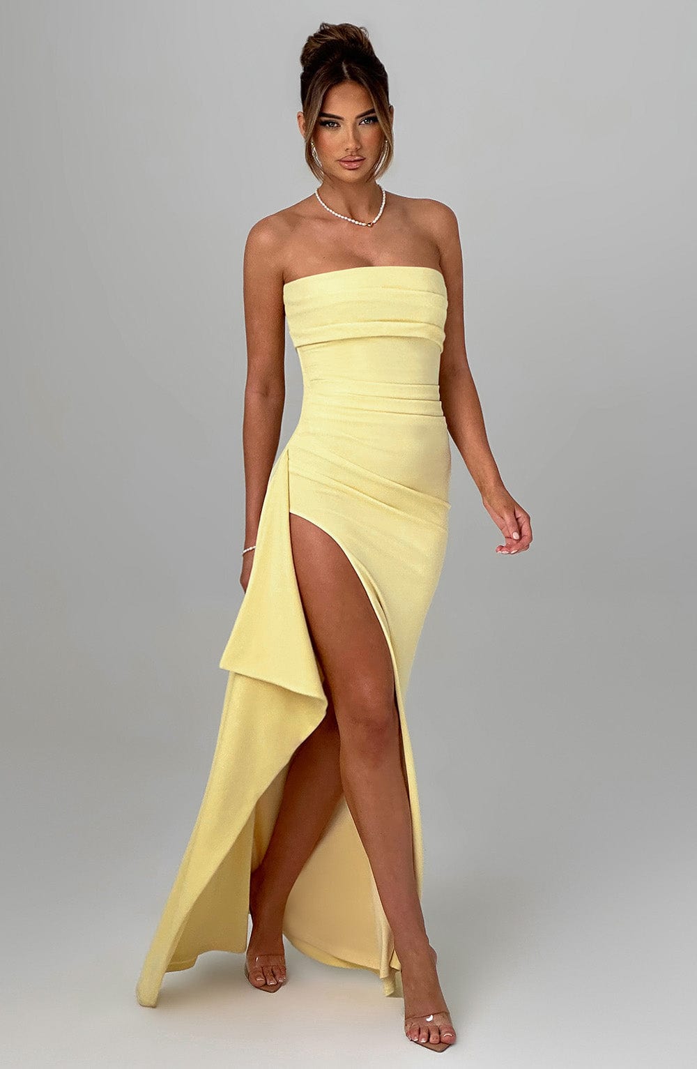 Pearson™ - Strapless Draped Maxi Dress