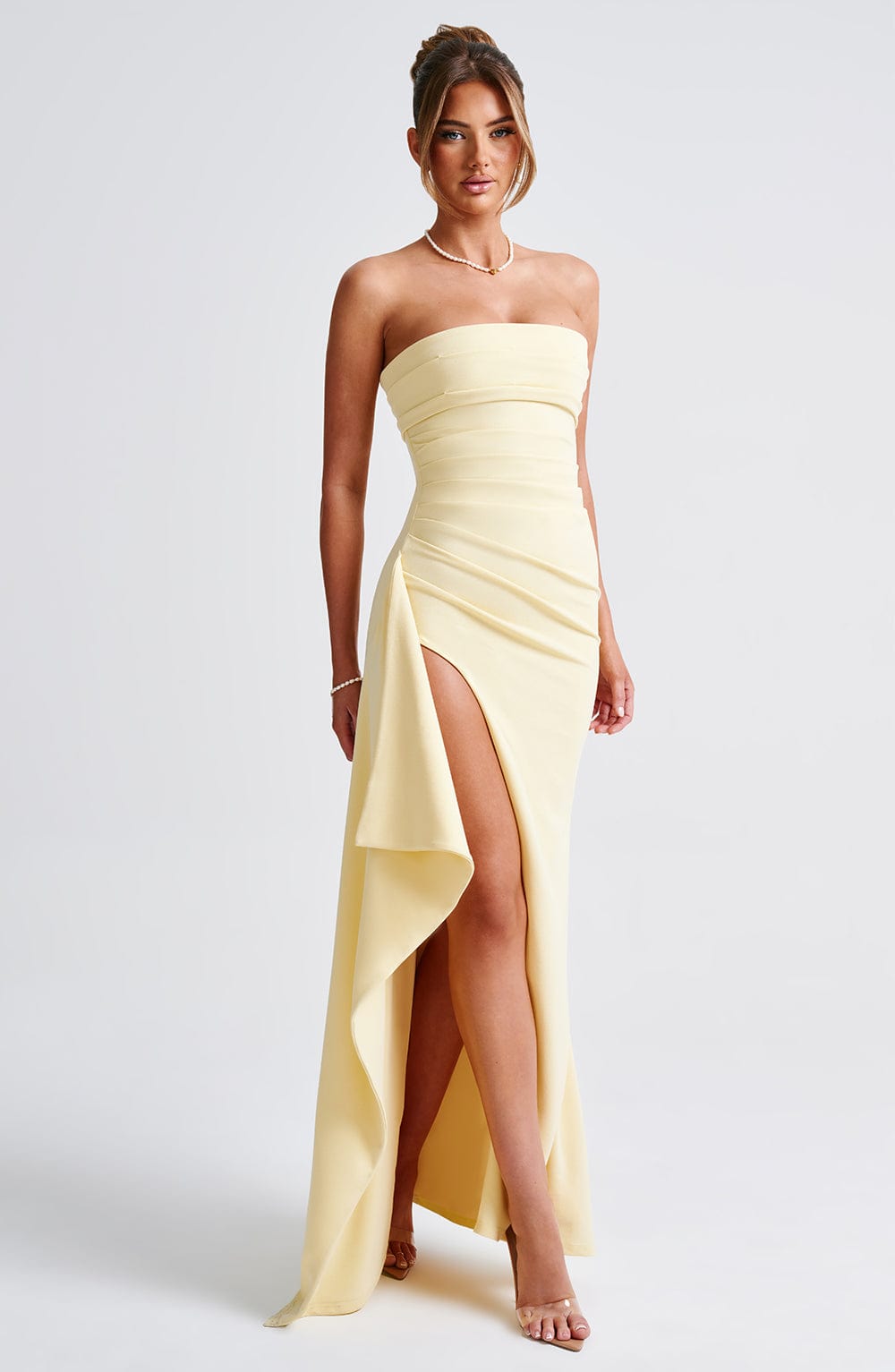 Pearson™ - Strapless Draped Maxi Dress
