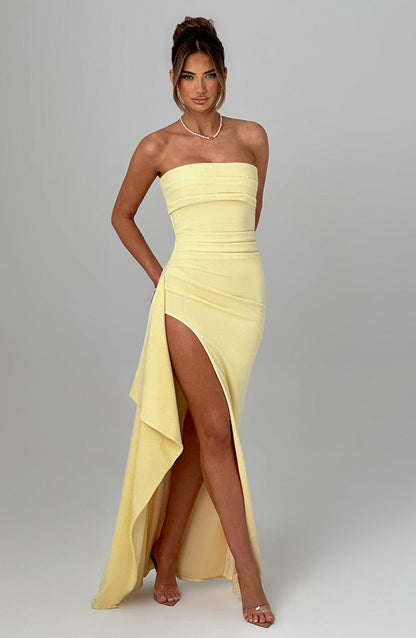 Pearson™ - Strapless Draped Maxi Dress